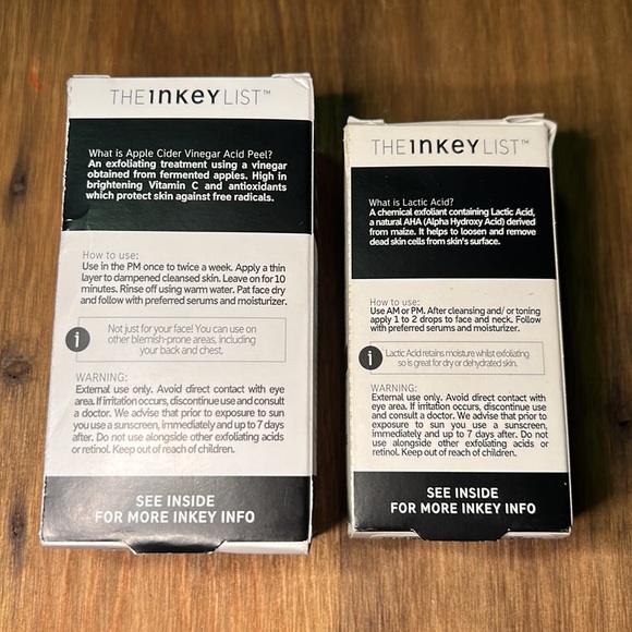 New, The Inkey List Apple cider vinegar acid peel and Lactic Acid Serum. - Picture 3 of 4